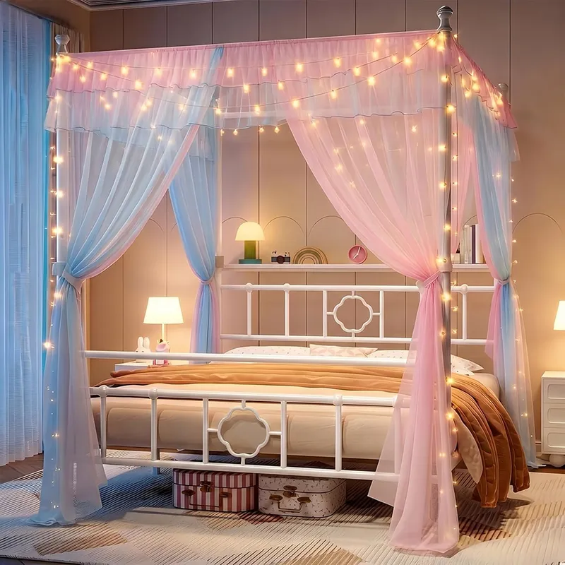 Canopy Bed Frame Metal Queen - Queen Canopy Bed Frame with Storage