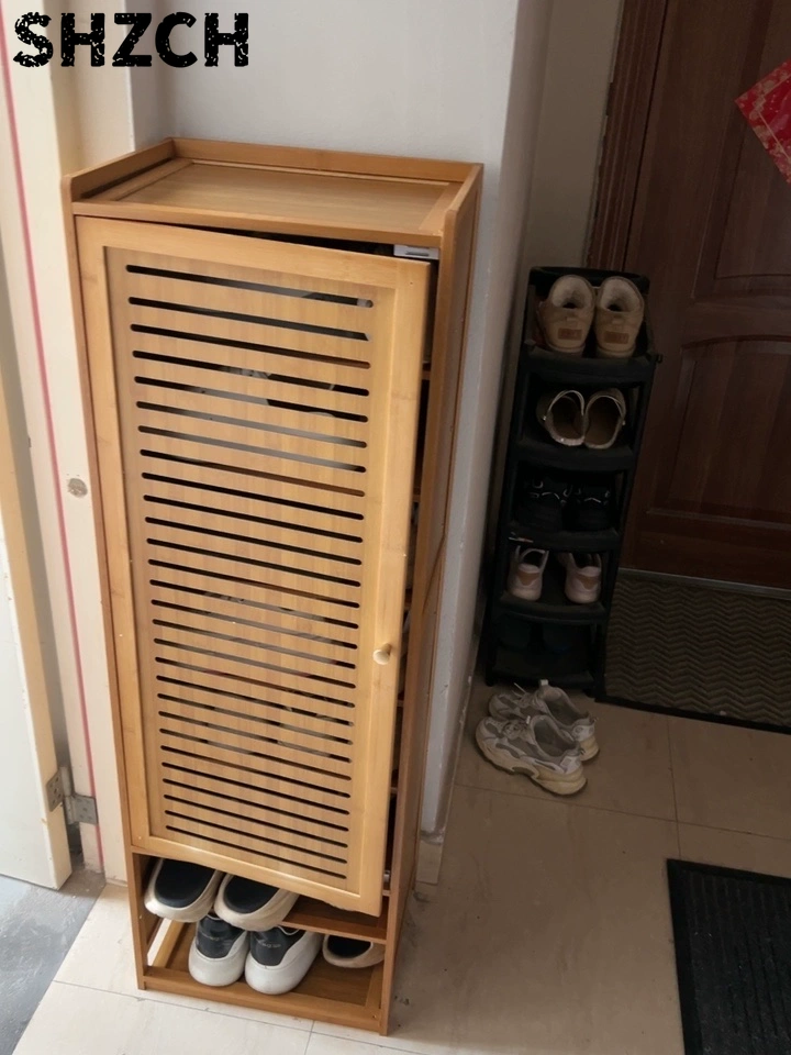 Shoe Rack Cabinet Narrow Entryway - Narrow Small Shoe Rack with Door