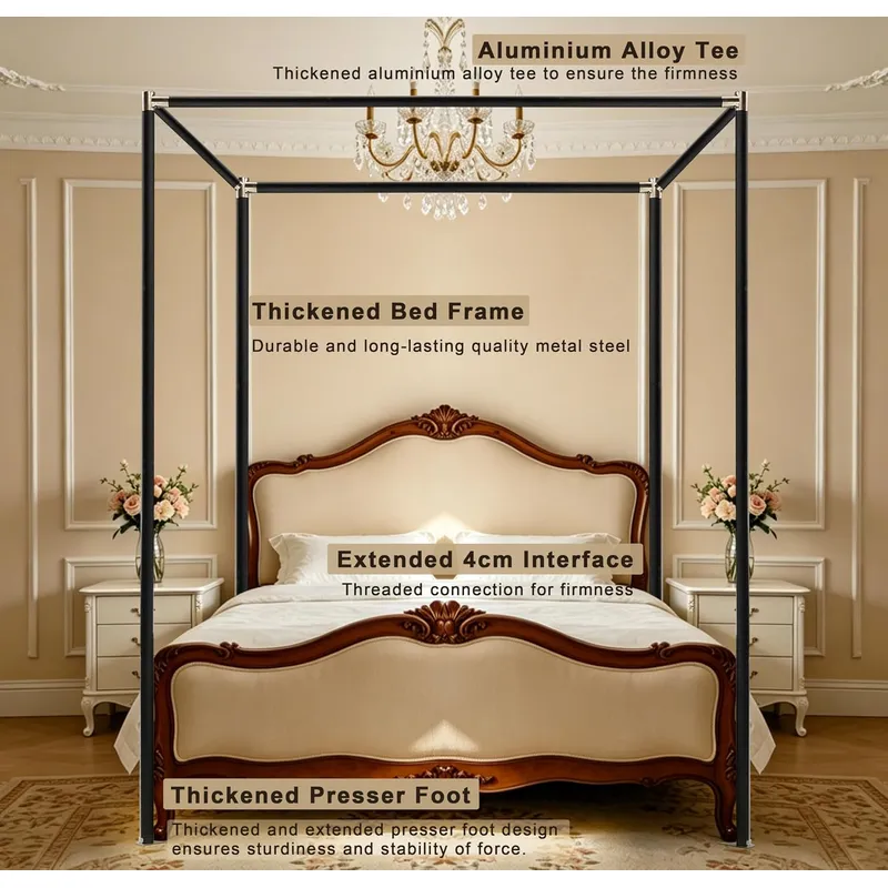 Stainless Steel Canopy Bed Fra - Canopy Bed Frame Metal Queen ulasan dan harga