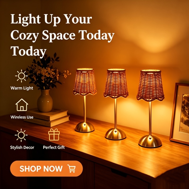 Bohemian Woven Rattan Art Tabl - Bedroom Furniture ulasan dan harga