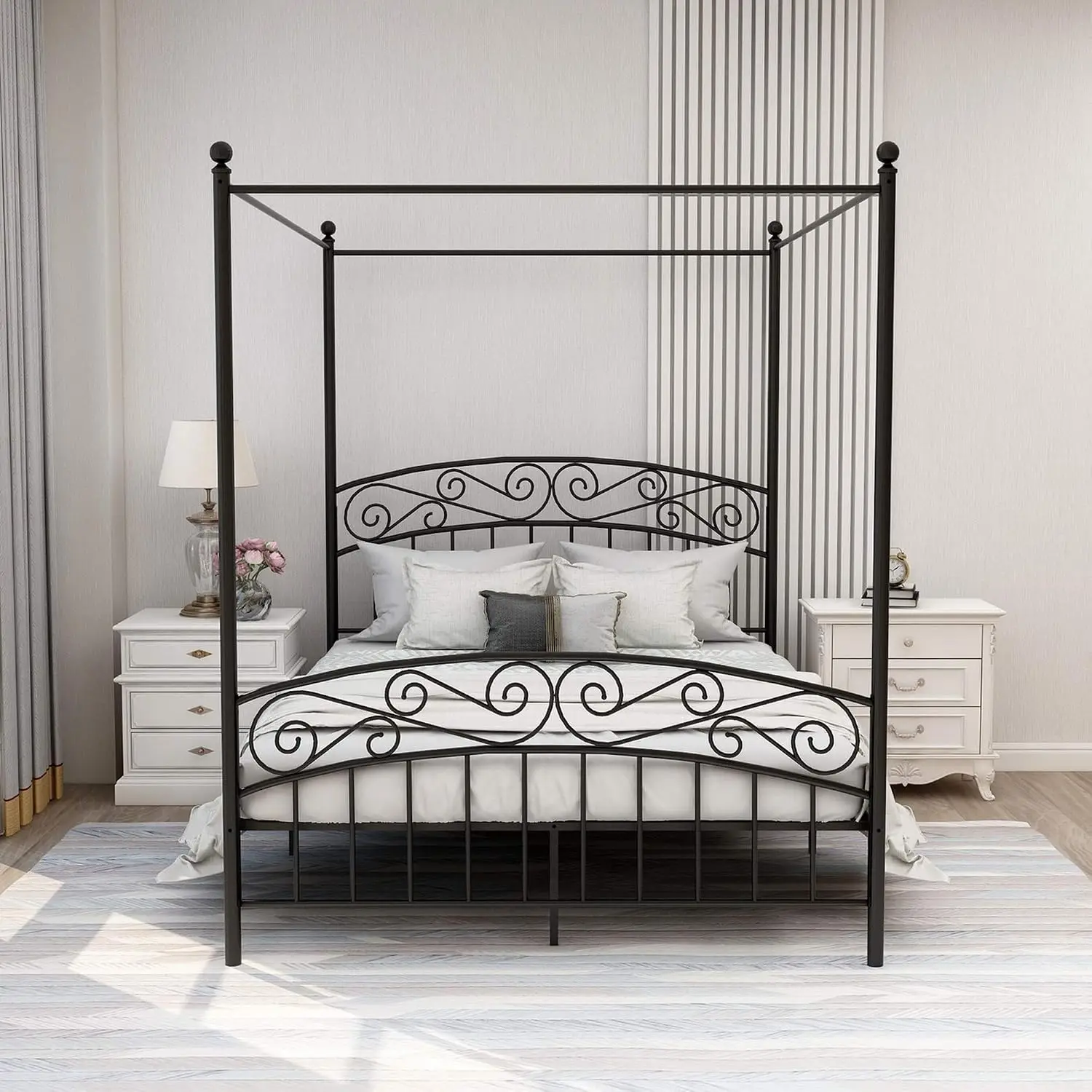 Queen Size Canopy Bed Frame Fo - Canopy Bed Frame Metal Queen ulasan dan harga