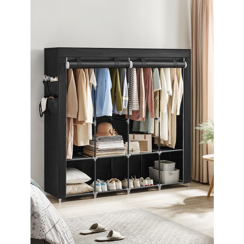 Portable Closet, Wardrobe Clos - Wardrobe Closet Portable Fabric Cover ulasan dan harga