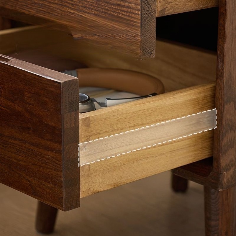 Wooden Bedside Tables Vintage  - Solid Wood Nightstand 2 Drawers ulasan dan harga