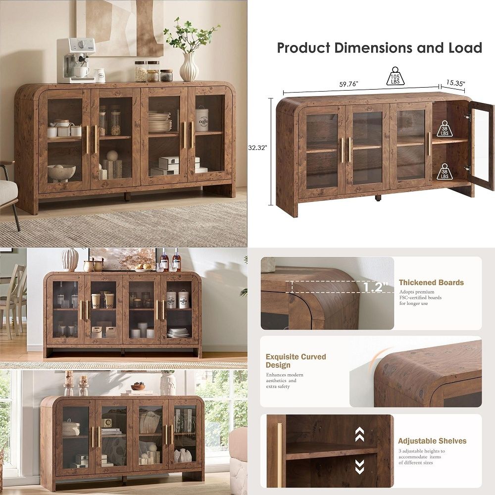 Sideboard Buffet Cabinet with  - Storage ulasan dan harga