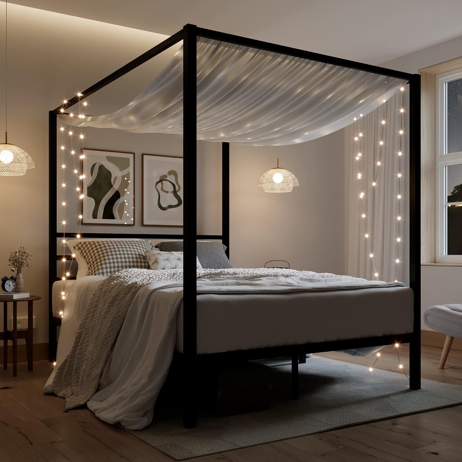 Queen Metal Canopy Bed Frame H - Canopy Bed Frame Metal Queen ulasan dan harga